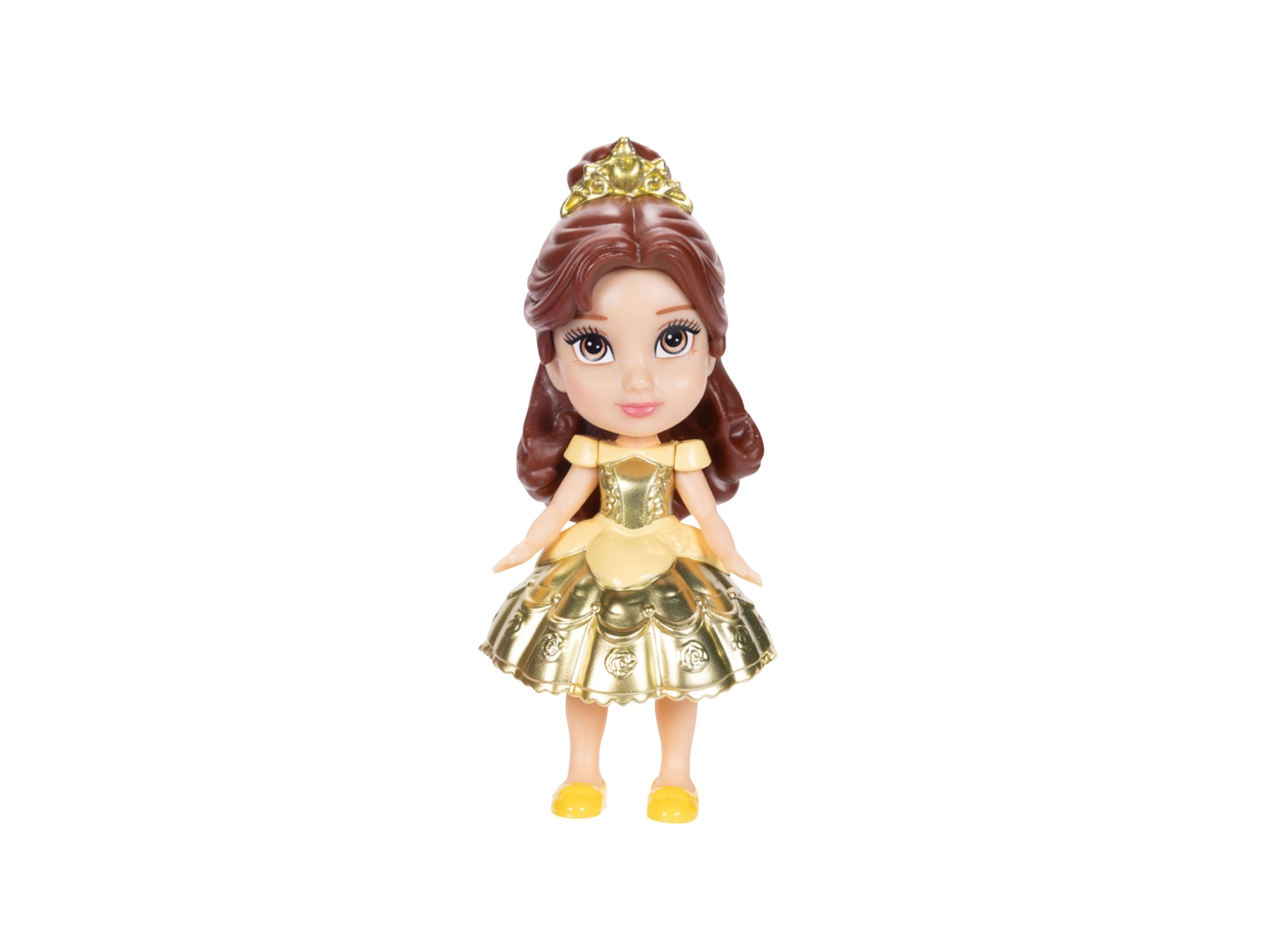 Disney Mini lalki, 7,5 cm Bella żółta sukienka