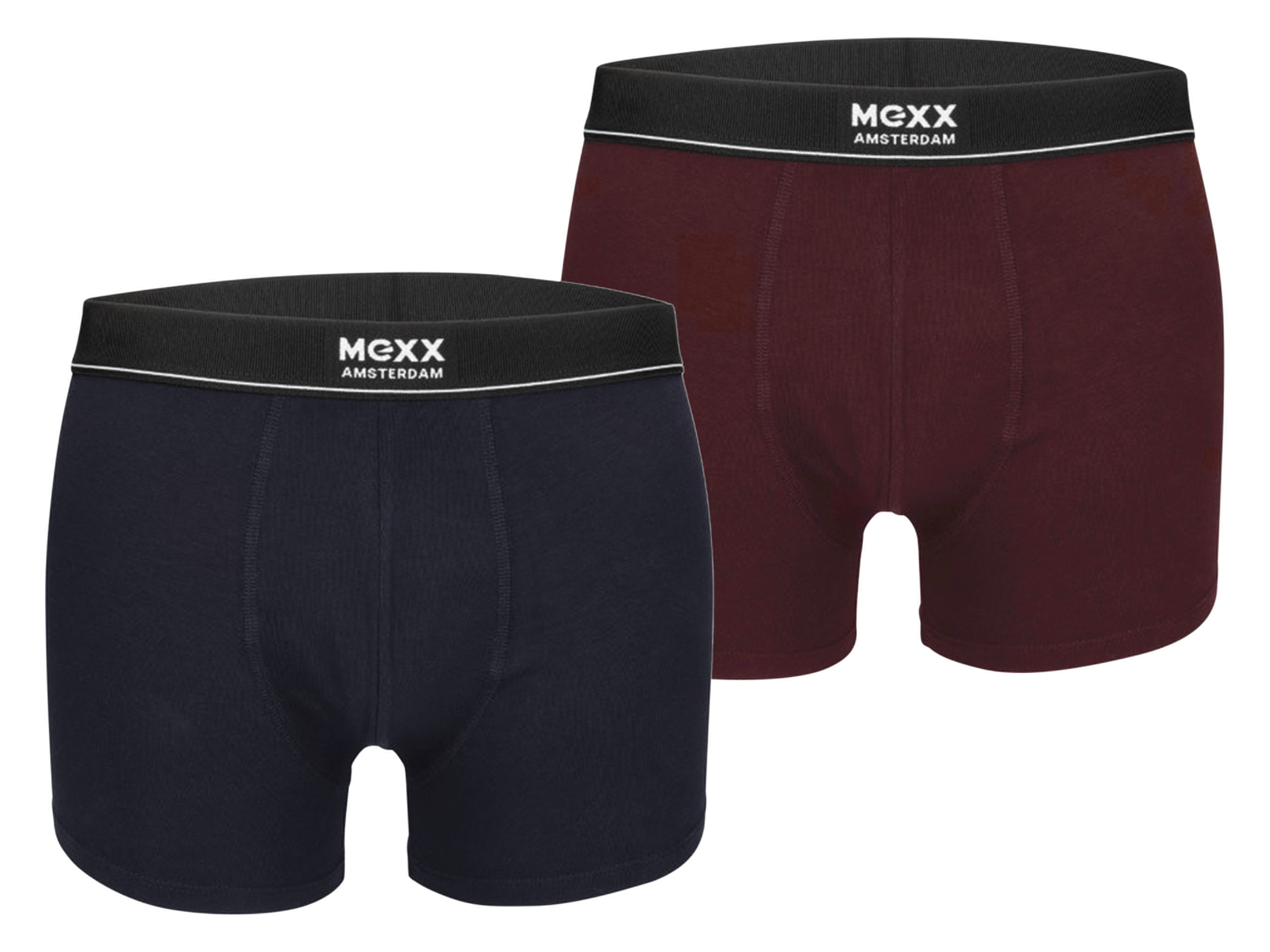 Mexx Bokserki męskie z bawełną, 2 pary granatowy/bordowy, M