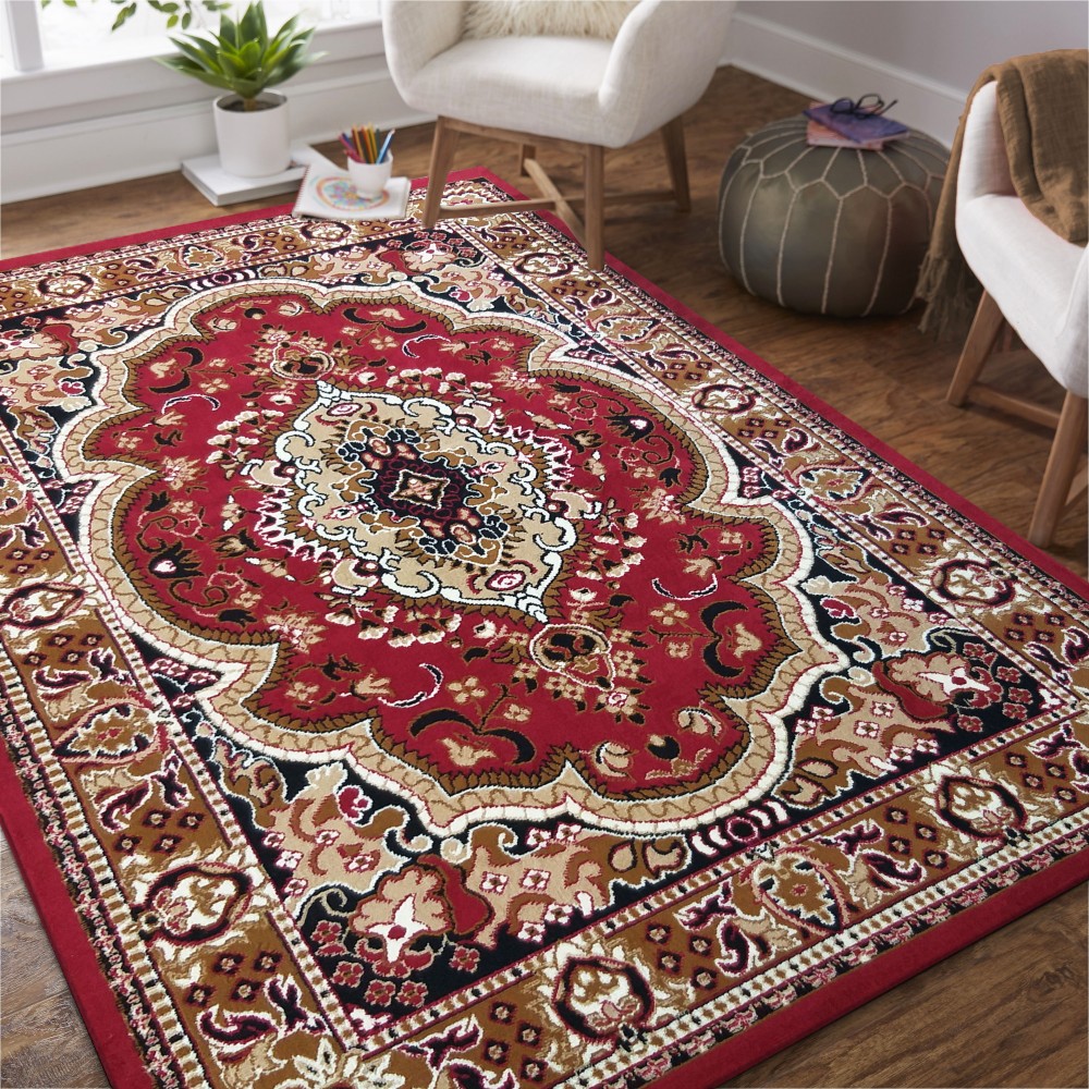 Dywan - 90 x 310 cm - Czerwony - Klasyczny - Dywanopol