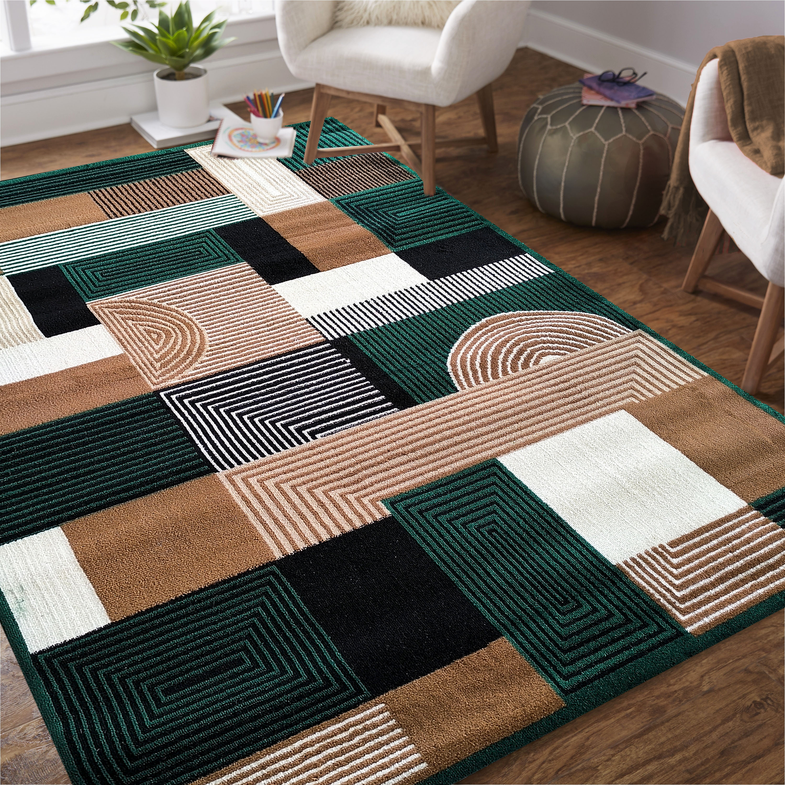 Dywan - 180 x 250 cm - Zielony - Klasyczny - Dywanopol
