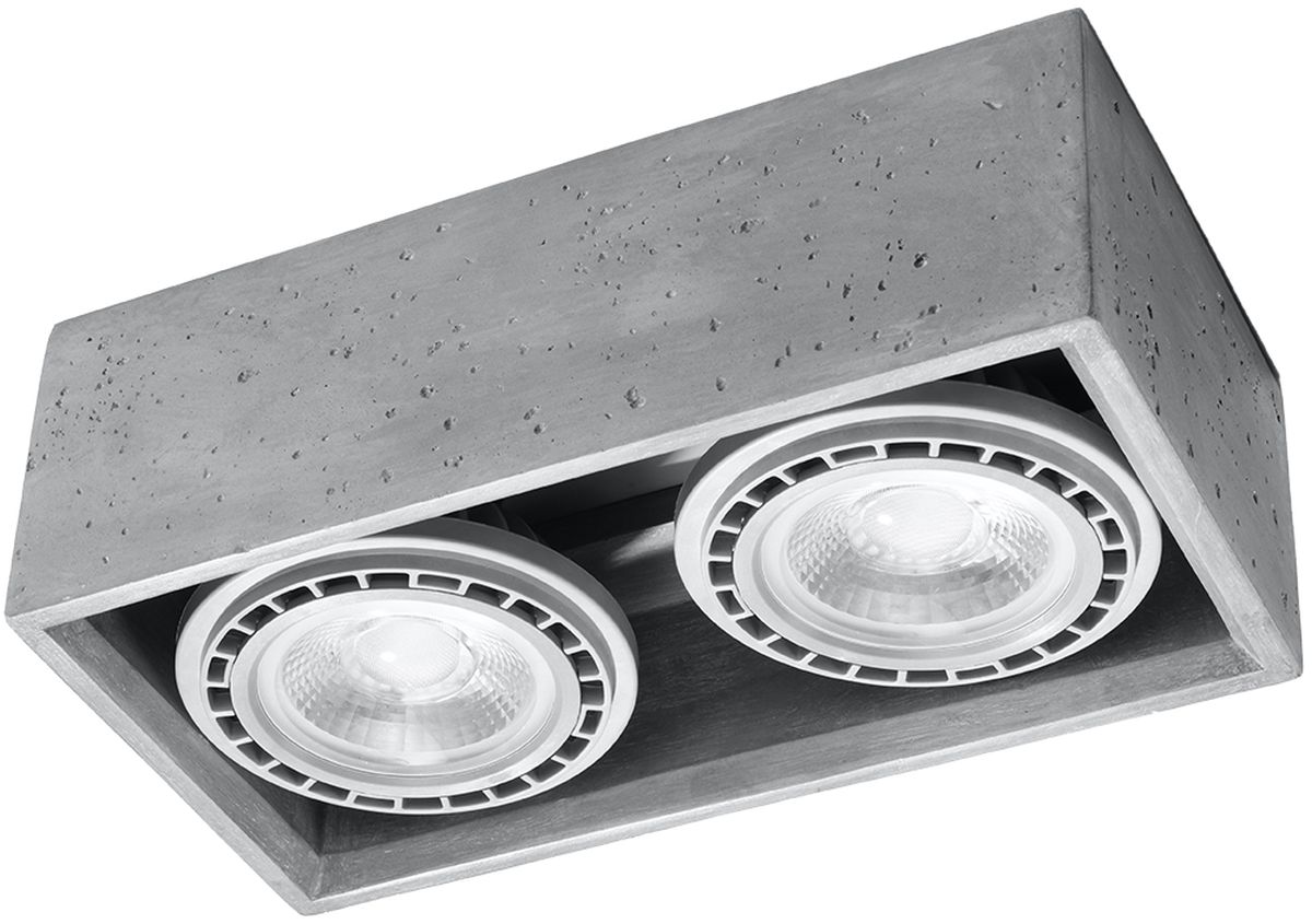 Darmowa Dostawa - Lampa podsufitowa 2x40 W szary Sollux Lighting Quatro SL0884