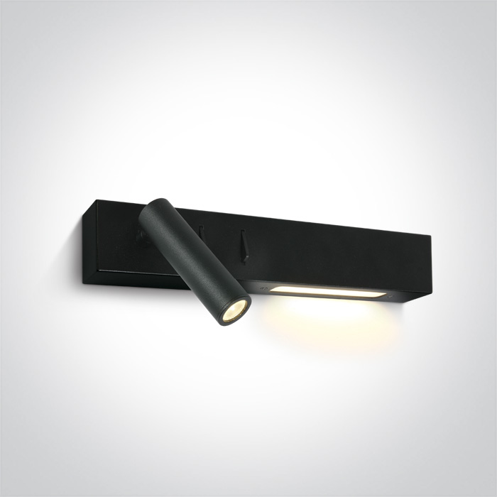 Darmowa Dostawa - Kinkiet 2x3 W czarny One Light Agrilos 65146BW