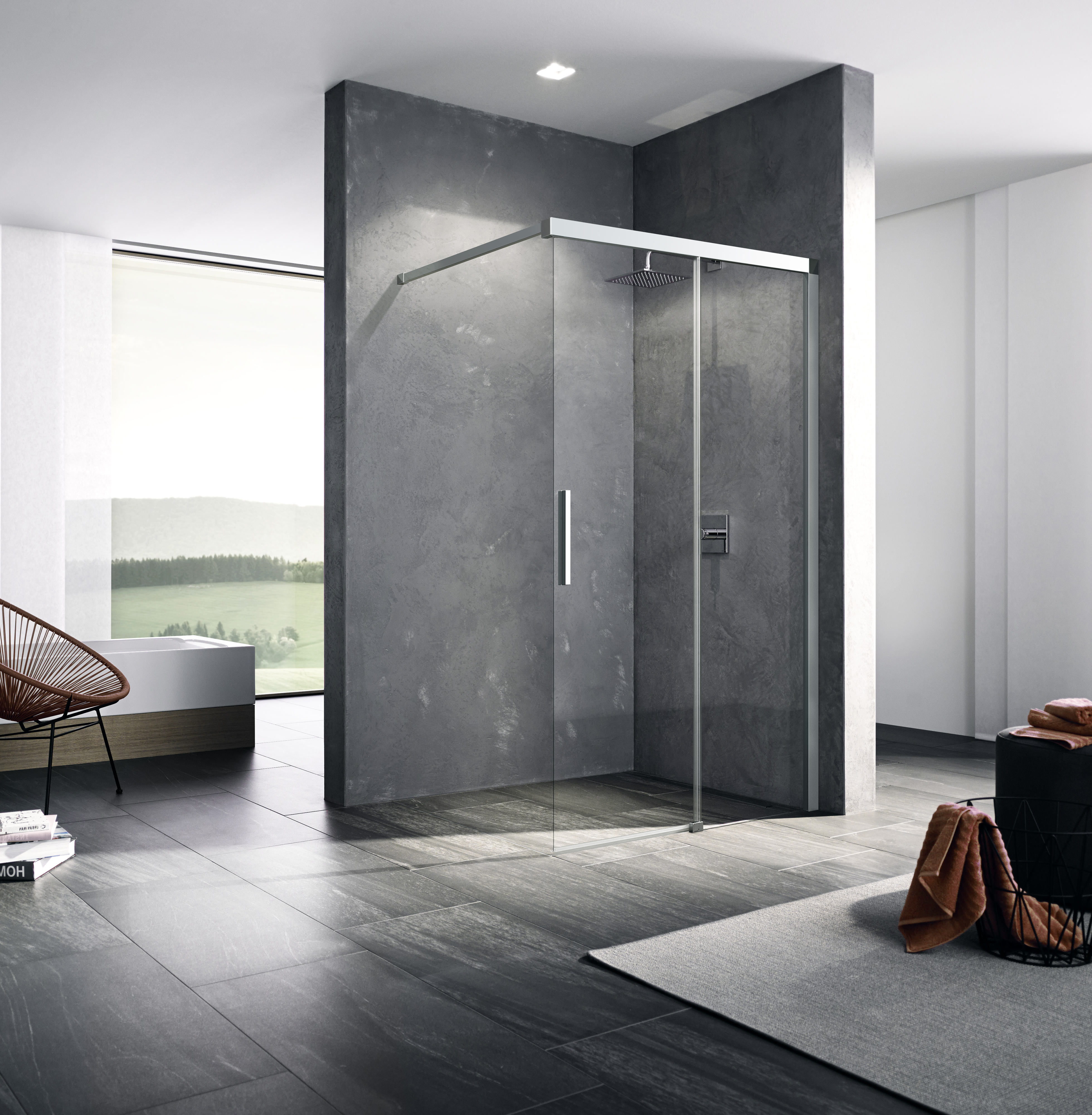 Darmowa Dostawa - Ścianka prysznicowa walk-in 110 cm Kermi Nica NI J2 NIJ2R11020VPK