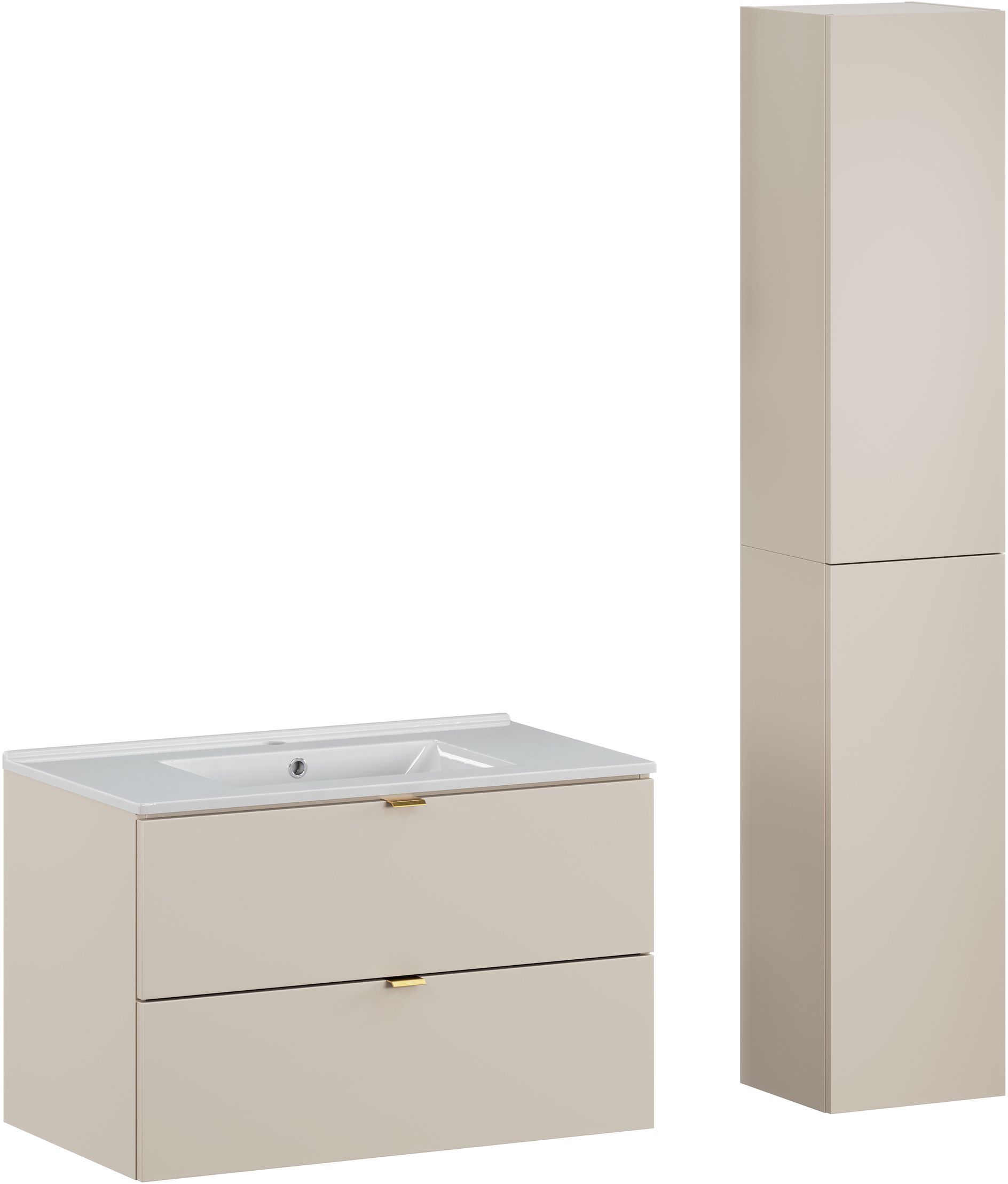 Darmowa Dostawa - Zestaw mebli łazienkowych 80x46x50 cm podumywalkowa wisząca beżowa Comad Dalia Cashmere SETDC80CMUMLAVAWHHC