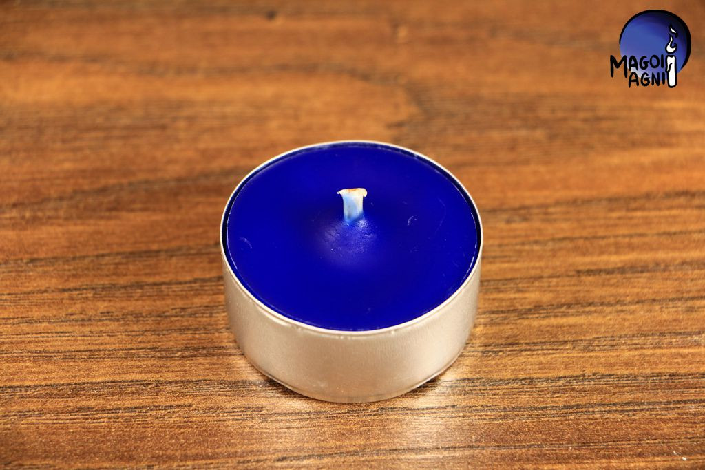 Tealight - świeca z wosku herbaciarka - niebieska