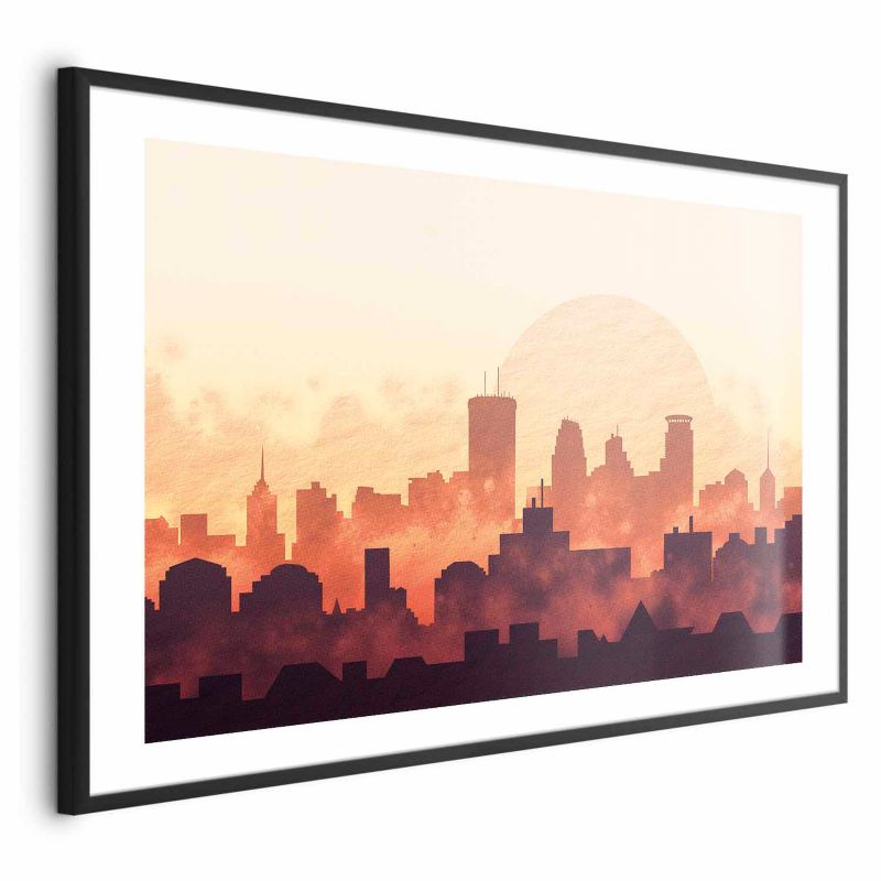 Plakat Artgeist Żar miasta 60x40 cm z ramą czarną 1 szt