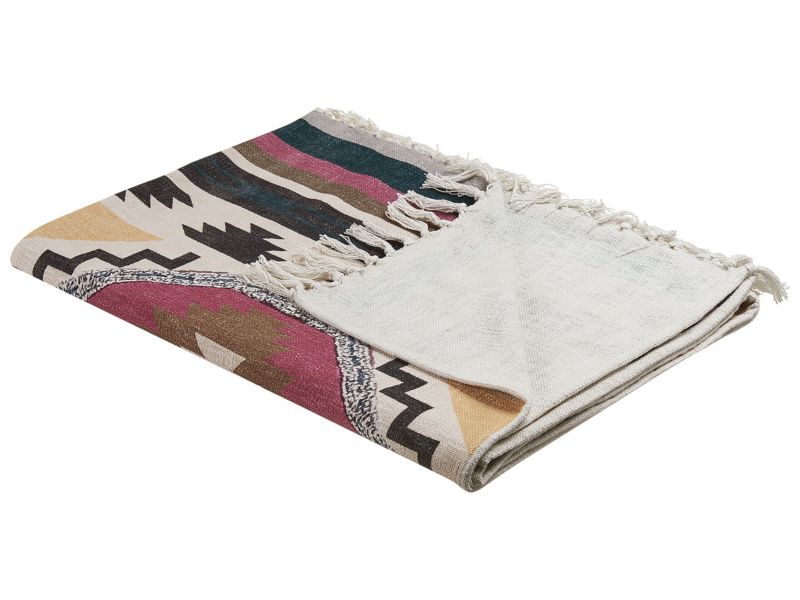 Koc Nagaon Bawełna 130 x 180 cm Kolorowy 1 szt.