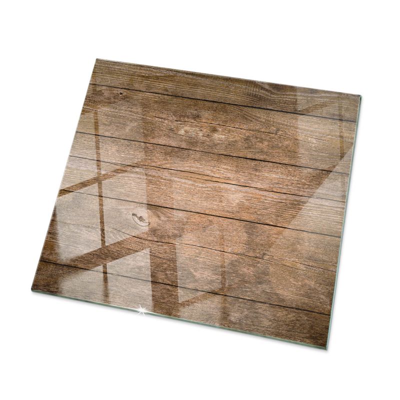 Blat szklany Tulup 60x60 cm Struktura drewnianych desek 1 szt.