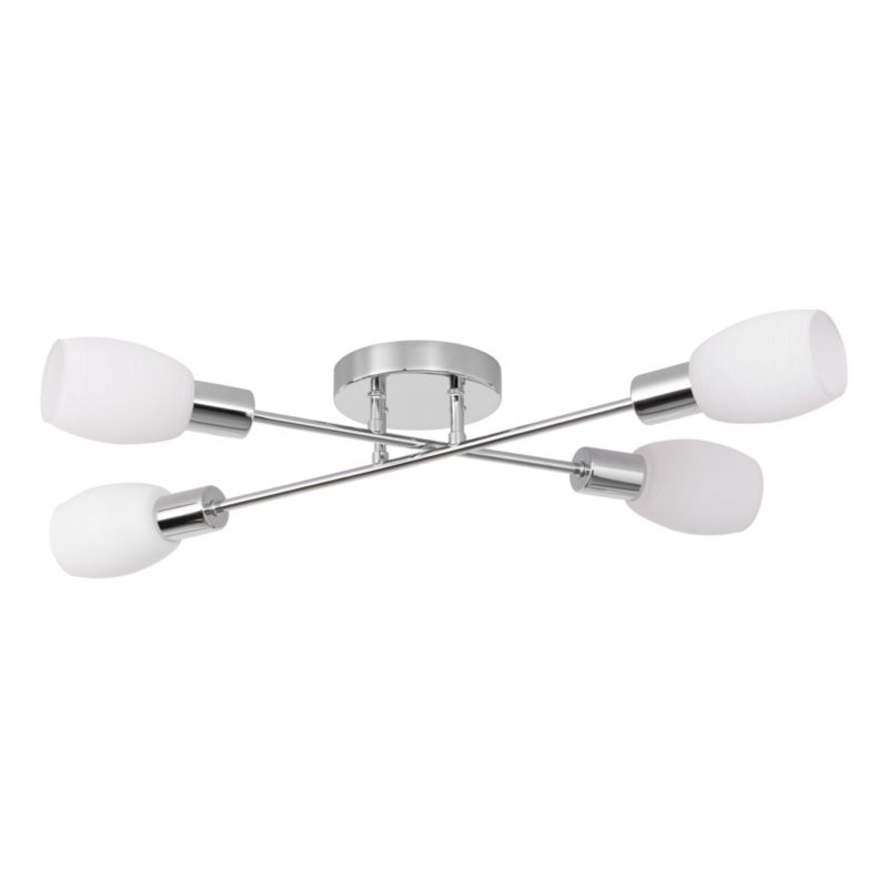 Lampa Sufitowa SPOT Light 4xE14 Max.40W Klasyczne Połączenie Chromu i Bieli od Polskiego Producenta, 1 szt.