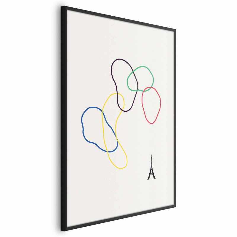 Plakat Artgeist Kolorowe koła 40x60 cm z ramą czarną 1 szt