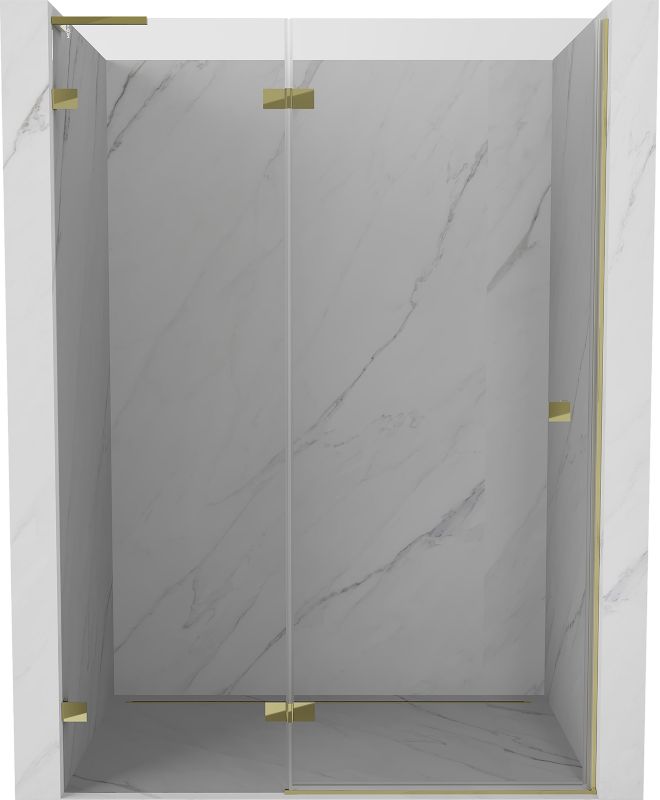 Drzwi prysznicowe uchylne Mexen Lunar L złoty 135x200 cm 834L-135-000-50-00-L 1 szt.