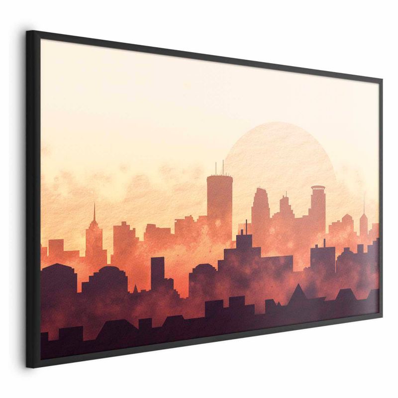 Plakat Artgeist Żar miasta 42x29,7 cm z ramą czarną 1 szt