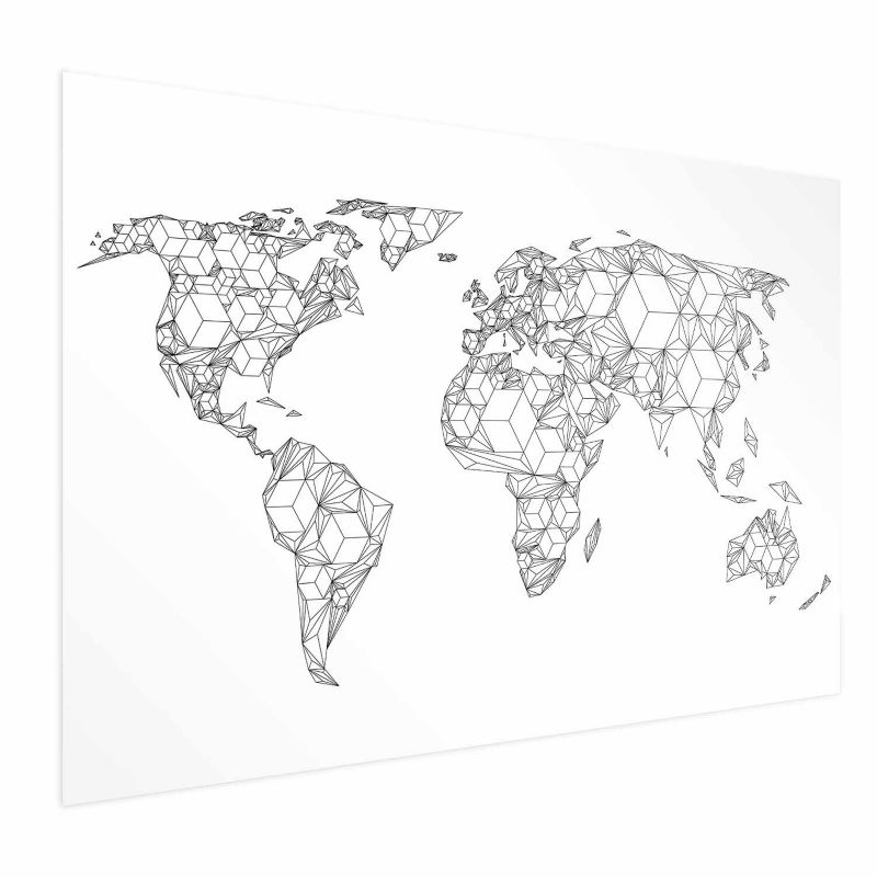 Plakat Artgeist Geometryczna mapa 30x21 cm bez ramy 1 szt