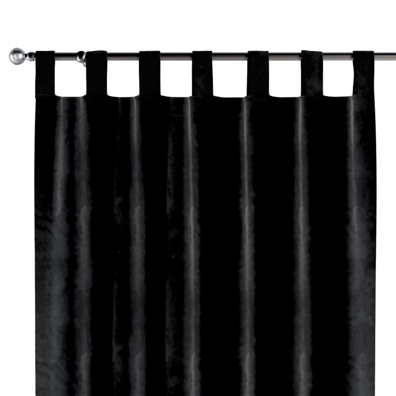 Zasłona na szelkach 1 szt. 130 x 245 cm Dekoria głęboka czerń 1 szt.
