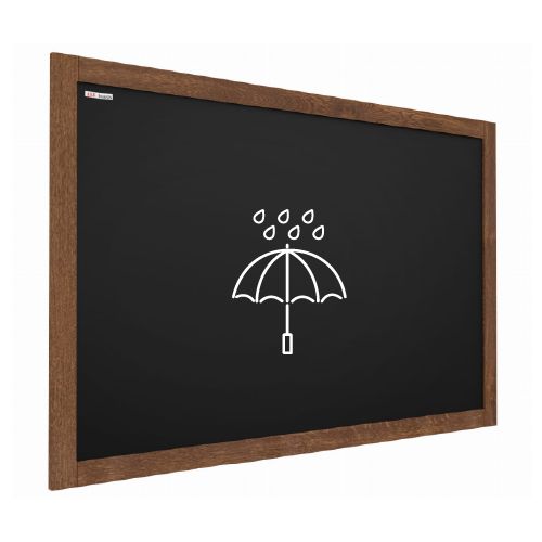 Tablica kredowa wodoodporna 90x60 cm ALLboards rama drewniana klasyczny brąz 1 szt.