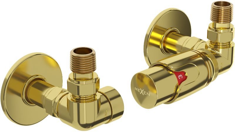 Zestaw termostatyczny osiowy Mexen G00 złoty W903-900-904-50 1 szt.