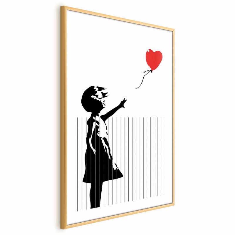 Plakat Artgeist Pocięty Banksy 60x90 cm z ramą złotą 1 szt