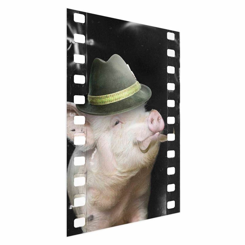 Plakat Artgeist Świnia z wąsami 60x90 cm bez ramy 1 szt