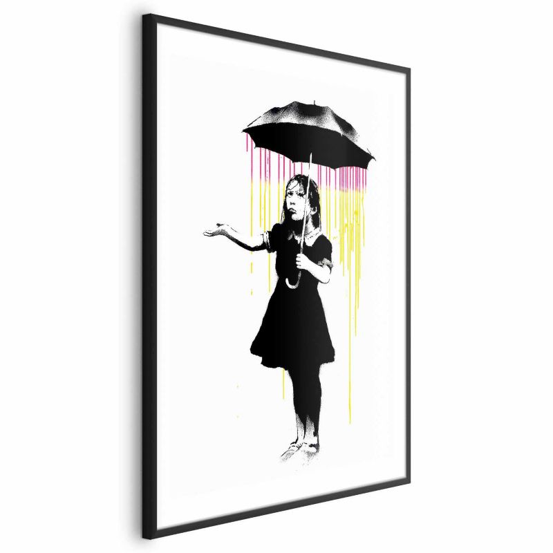 Plakat Artgeist Dziewczynka z parasolką 60x90 cm z ramą czarną 1 szt