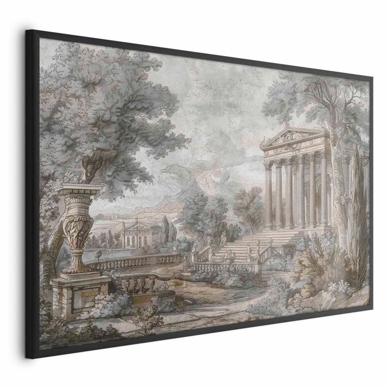 Plakat Artgeist Świątynia na wzgórzu 30x21 cm z ramą czarną 1 szt