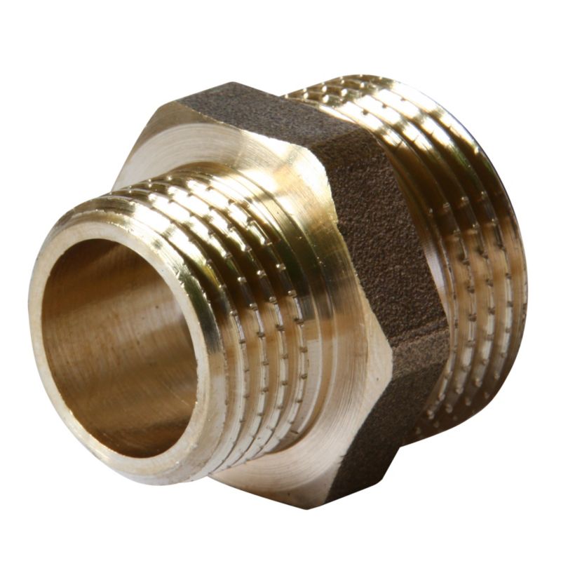 Nypel redukcyjny 3/4" x 1/2" mosiężny