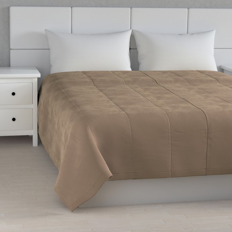 Narzuta pikowana w pasy Velvet Dekoria 200 x 210 cm beżowy 1 szt.