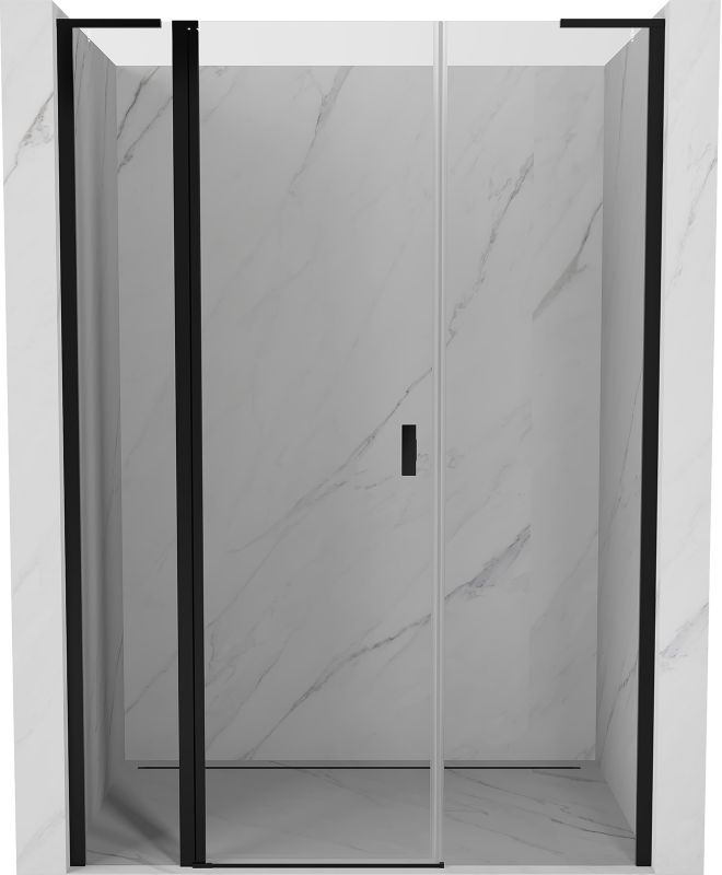 Drzwi prysznicowe Mexen Mist L czarne 135 cm 1 szt