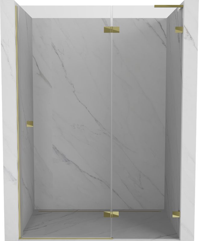 Drzwi prysznicowe uchylne Mexen Lunar L złote 135x200 cm 834L-135-000-50-00-P 1 szt.