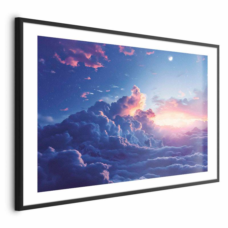 Plakat Artgeist Nocne góry 60x40 cm z ramą czarną 1 szt