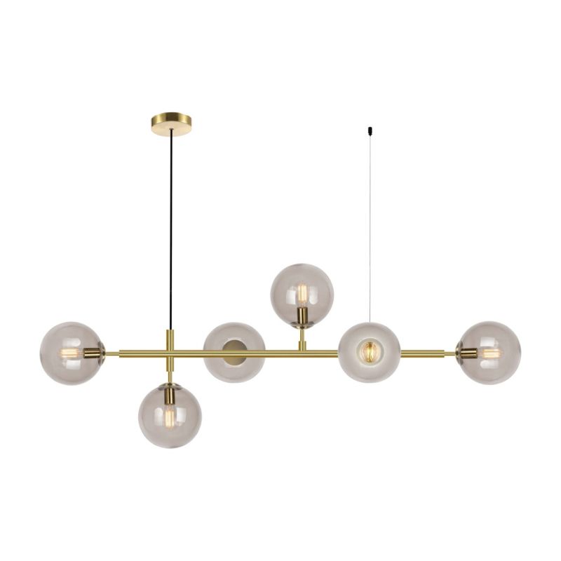 Lampa wisząca Light Prestige Alisa złoto - transparentna 6 x E14 1 szt.