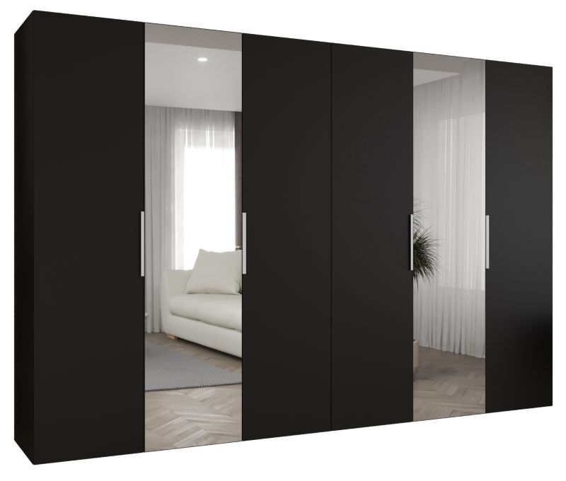 Szafa uchylna Abiks MARBELLA 2 300 wys 202 cm Czarny + Kaszmir 1 szt