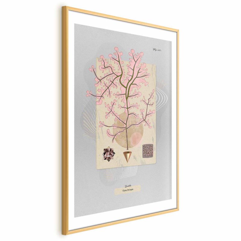 Plakat Artgeist Tajemnicze drzewko 60x90 cm z ramą złotą 1 szt