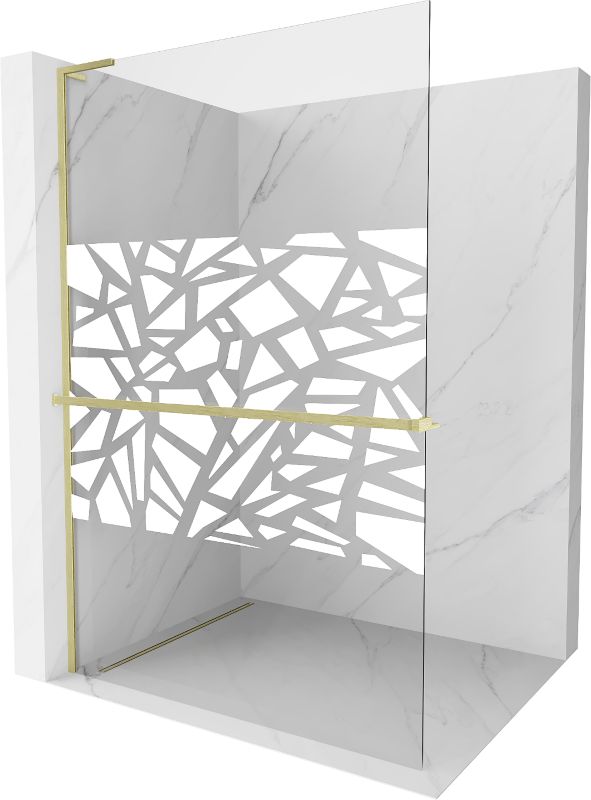 Ścianka prysznicowa Mexen Kioto+ L biały wzór 80x200 cm 800-080-123-55-851 szt.
