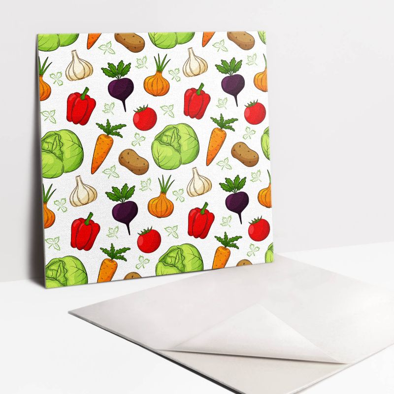 Kafelki samoprzylepne Tulup 30x30 cm Warzywa i owoce 9 szt. II