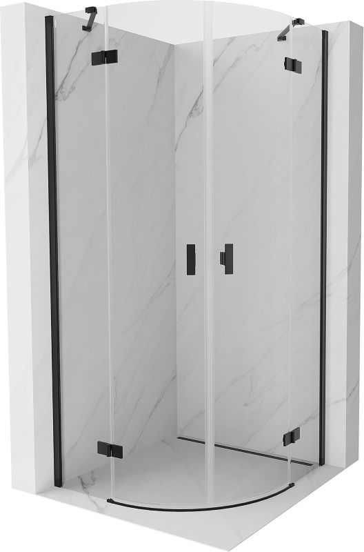Kabina prysznicowa półokrągła Mexen Mist czarna 70x70 cm - 8A33-070-070-70-00 1 szt.