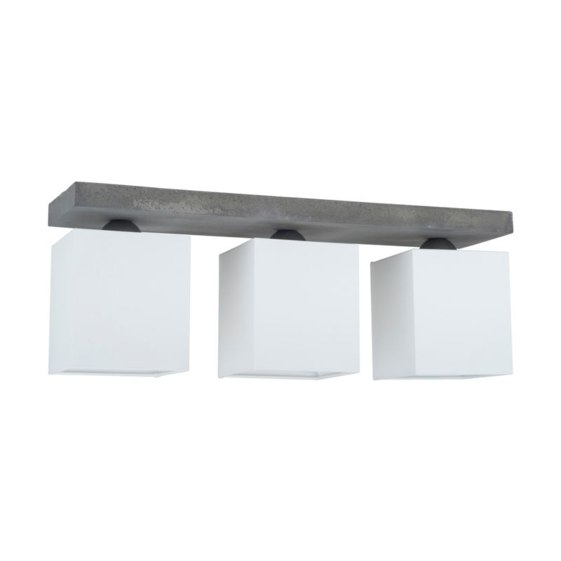Lampa Sufitowa SPOT Light 3xE27 Max.25W Szary Beton w Połączeniu z Białą Tkaniną, Polski Producent, 1 szt.
