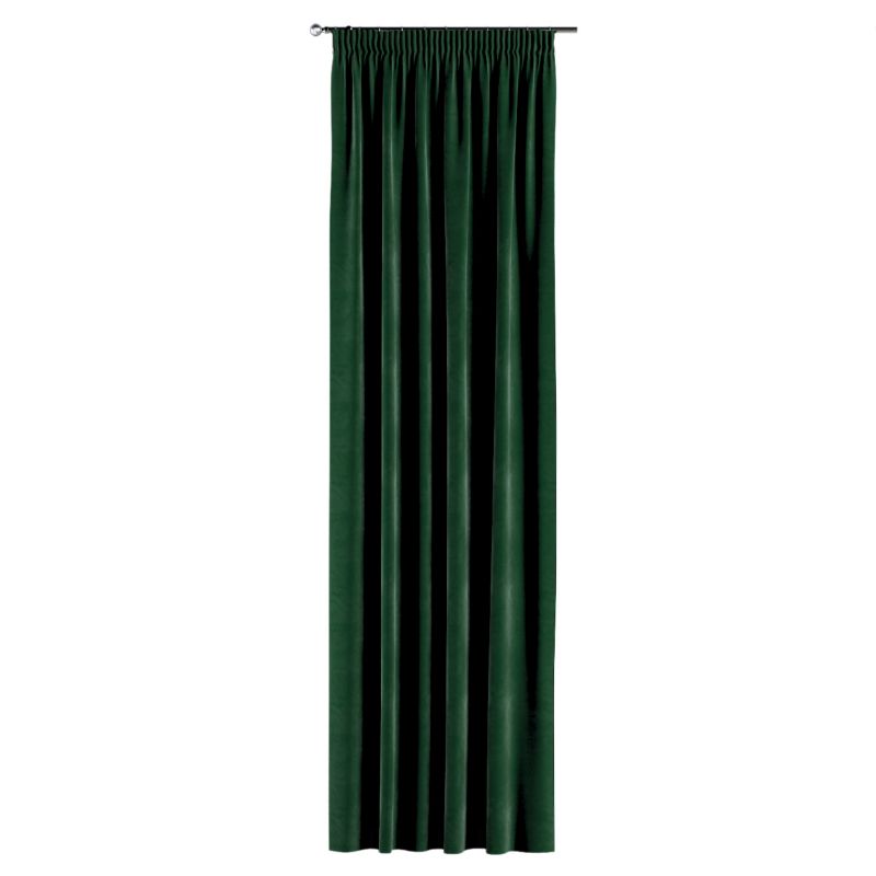 Zasłona na taśmie marszczącej 1 szt. 130 x 260 cm Dekoria butelkowa zieleń 1 szt.