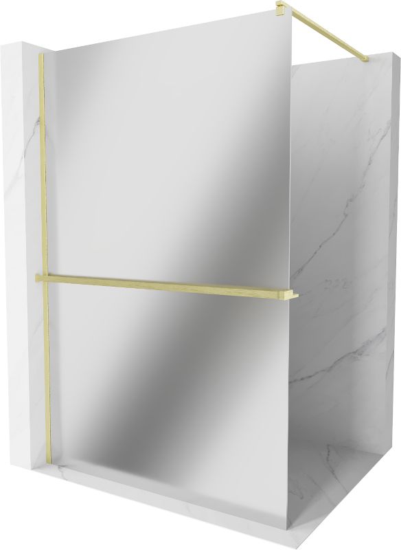 Ścianka prysznicowa Mexen Kioto+ złoty szczotkowany 100x200 cm 800-100-121-55-50 1 szt.