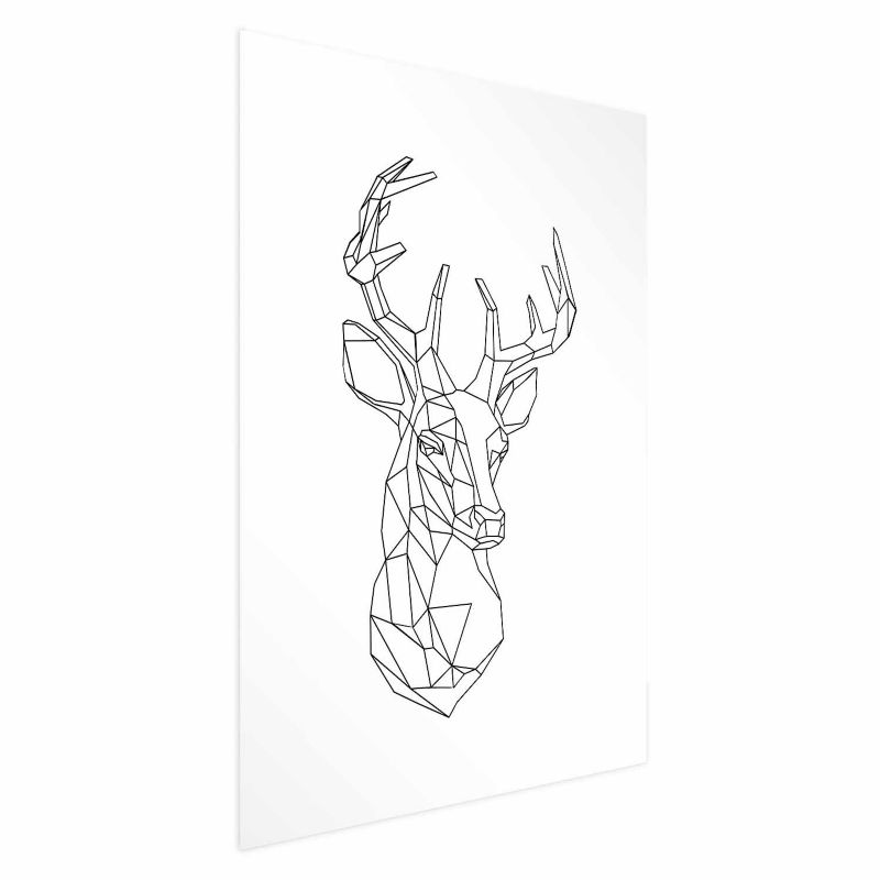 Plakat Artgeist Geometryczny jeleń 60x90 cm bez ramy 1 szt