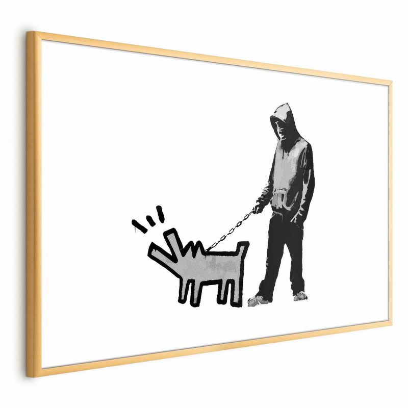 Plakat Artgeist Dog Art 30x21 cm z ramą złotą 1 szt