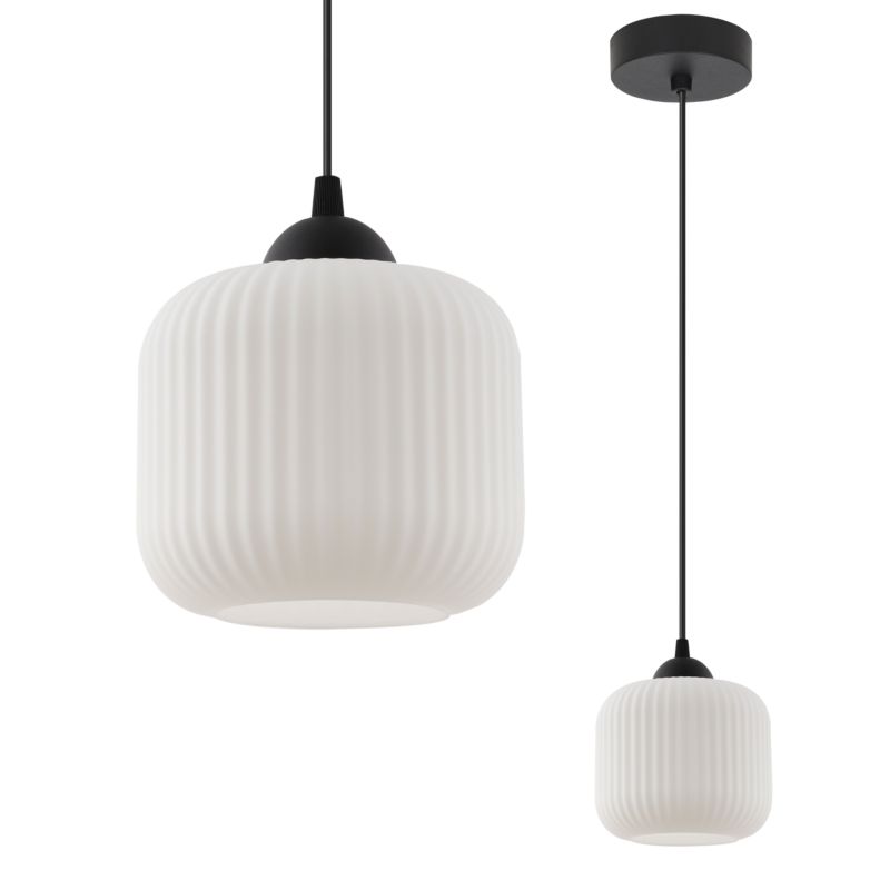 Lampa sufitowa wisząca Light Home LH Riffle Walec 1x E27 60W czarny 1szt.