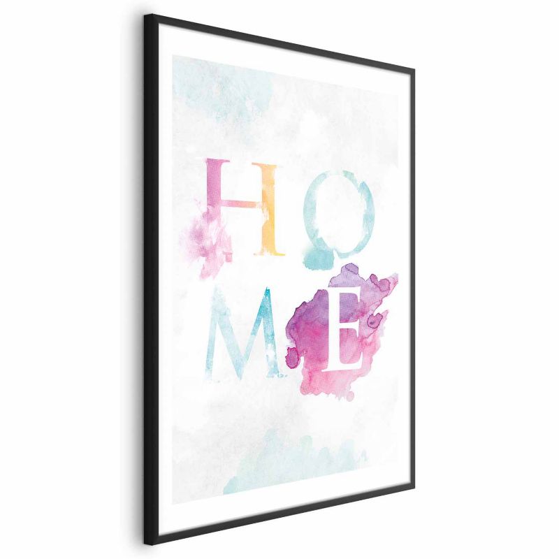 Plakat Artgeist Tęczowe home 21x30 cm z ramą czarną 1 szt