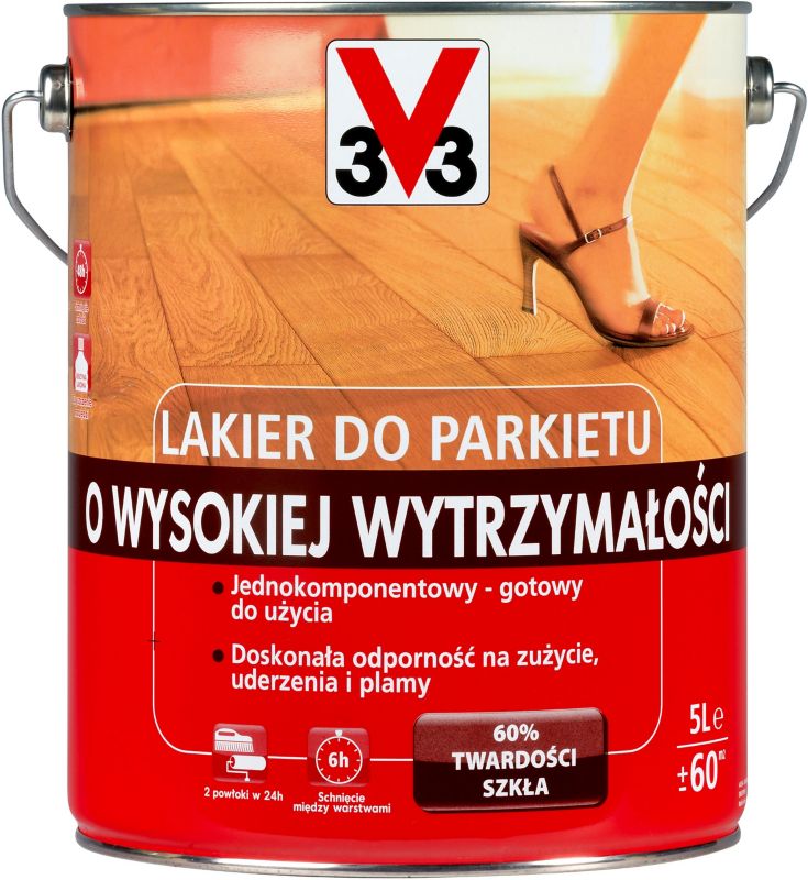 Lakier do parkietu V33 satyna 5 l