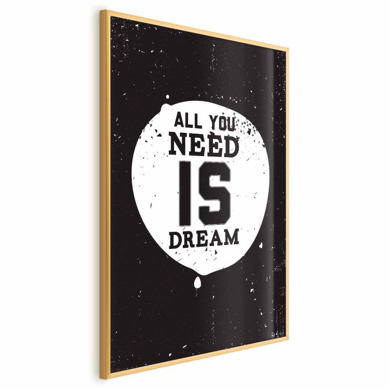 Plakat Artgeist All you need 29,7x42 cm z ramą złotą 1 szt