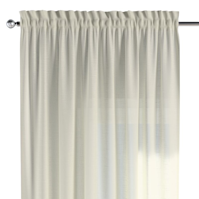 Zasłona na kanale z grzywką 1 szt. 140 x 260 cm Dekoria prześwitujący ecru 1 szt.