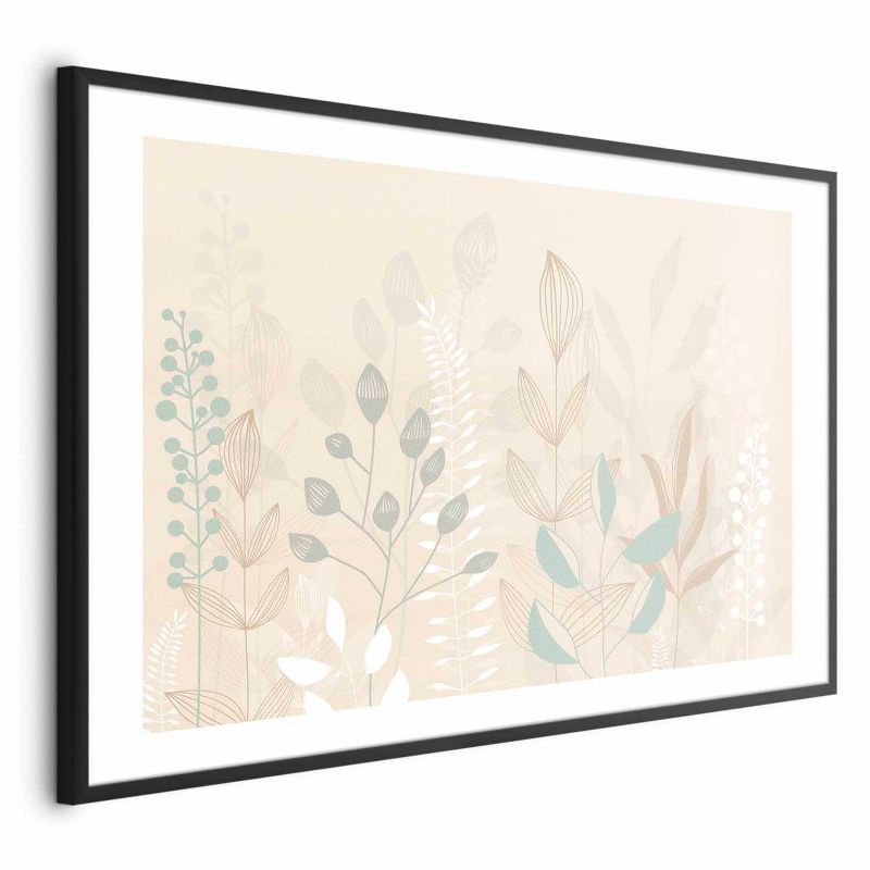 Plakat Artgeist Pastelowa polana 42x29,7 cm z ramą czarną 1 szt