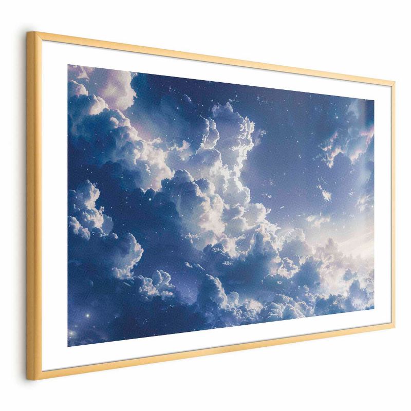 Plakat Artgeist Gwiezdne chmury 90x60 cm z ramą złotą 1 szt
