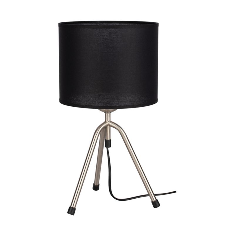 Lampa Stołowa SPOT Light 1xE27 Max.40W Kompozycja Satyny z Czarną Tkaniną, Polski Producent, 1 szt.