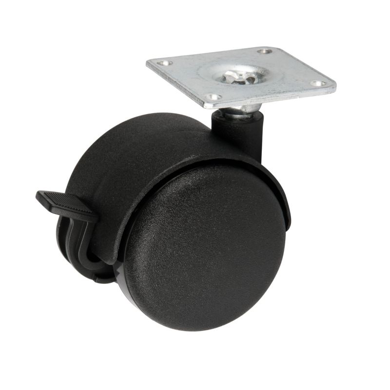 Kółko meblowe Guitel Hervieu 50 mm/40 kg płytka z hamulcem