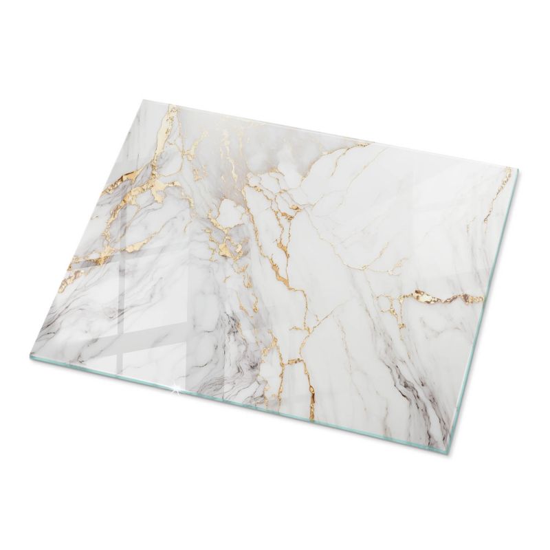 Blat szklany Tulup 80x60 cm Elegancki marmur z żyłkami 1 szt.